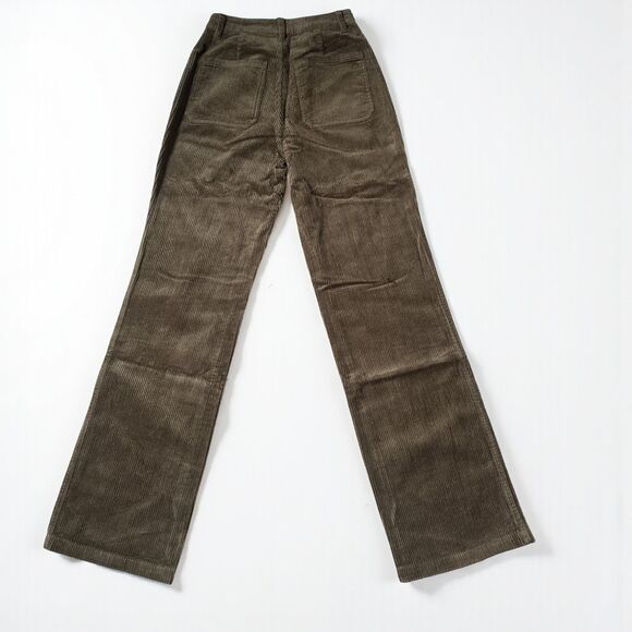 Backyard Roses Corduroy Pants Womens High Waisted Straight Leg Jeans XS S New - Picture 4 of 9